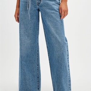 Levi’s XL straight leg Women's Jeans with tie waist in shade “thanks friend”